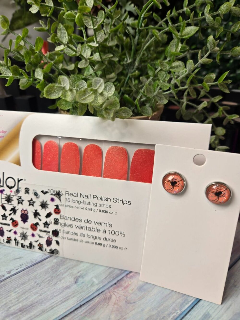 Color Street Orange Shimmer Press On Nail Design